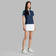G/Fore Women's Contrast Sleeve Tech Pique Zip Golf Polo Shirt - Twilight