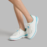 G/Fore Women's Perforated Gallivan2r Kiltie Golf Shoes - Snow/Cenote