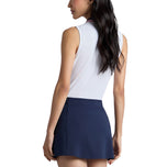 G/Fore Women's Rib Collar Tech Pique Sleeveless Golf Polo Shirt - Snow