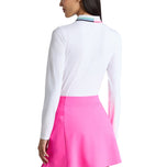 G/Fore Women's Silky Tech Nylon Long Sleeve Golf Polo Shirt - Snow