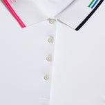 G/Fore Women's Silky Tech Nylon Long Sleeve Golf Polo Shirt - Snow