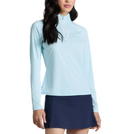 G/Fore Women's Silky Tech Nylon 1/4 Zip Golf Pullover  - Daybreak
