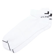J.Lindeberg Spin Short Golf Socks - White