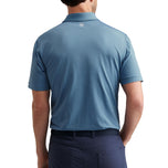 Peter Millar Hales Performance Jersey Golf Polo Shirt - Navy/Cottage Blue
