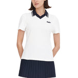 Huffer Women's Birdie Golf Polo Shirt - Chalk/Navy