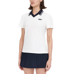 Huffer Women's Birdie Golf Polo Shirt - Chalk/Navy