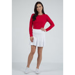 IBKUL Women's Flounce 16.5" Golf Skort - White
