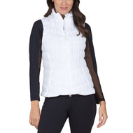 IBKUL 女式纯色高尔夫背心 - 白色