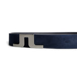 J.Lindeberg  Bridger Nubuck Leather Belt - JL Navy