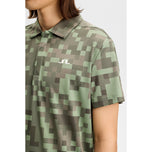 J.Lindeberg Dario Tour Print Golf Polo Shirt - Tour 26 Tonal Green