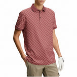 J.Lindeberg Tour Tech Printed Golf Polo Shirt - Bridge Stack Apple Butter