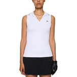 J.Lindeberg Women's  Delilah Sleeveless Golf Shirt - White