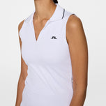 J.Lindeberg Women's  Delilah Sleeveless Golf Shirt - White