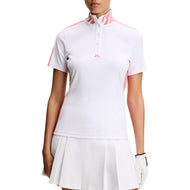 J.Lindeberg 女式 Pip 高尔夫 Polo 衫 - 白色