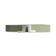 J.Lindeberg  Bridger Leather Belt - Oil Green