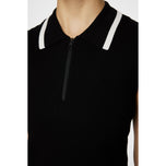 J.Lindeberg Women's Ramona Sleeveless Knitted Golf Polo Shirt - Black