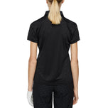 J.Lindeberg Women's Alaya Jacquard Golf Polo Shirt - Black