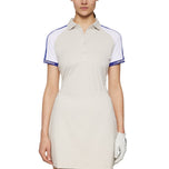 J.Lindeberg Women's Priya Golf Polo Shirt - Moonbeam