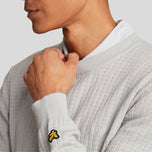 Lyle And Scott Golf Grid Crew Neck Jumper - Pebble