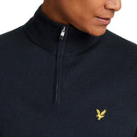 Lyle & Scott Merino Blend 1/4 Zip Knit - Dark Navy
