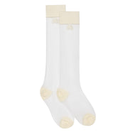 Malbon Women's Leandra Knee High Mesh Golf Socks - Ivory