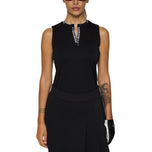 J.Lindeberg Women's Leya Sleeveless Golf Shirt - Black