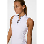 J.Lindeberg Women's Leya Sleeveless Golf Shirt - White