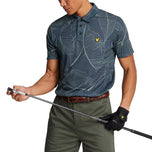 Lyle & Scott Floral Polo Golf Shirt - Dark Navy