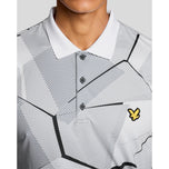Lyle & Scott Geometric Print Golf Polo Shirt - Ultimate Grey