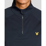 Lyle & Scott Mesh Panelled Course Golf Midlayer - Dark Navy