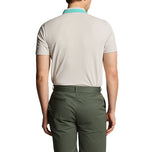 Lyle & Scott Tipped Golf Polo Shirt - Pebble/Mineral Turquoise