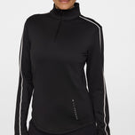 J.Lindeberg Women's Nefe Quarter Zip Golf Mid Layer - Black