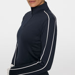 J.Lindeberg Women's Nefe Quarter Zip Golf Mid Layer - JL Navy