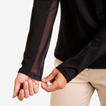 Nivo Women's Leda Long Sleeve Mock Neck Golf Shirt - Black