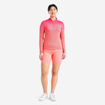 Nivo Women's Lolita UV Long Sleeve Mock Neck Golf Shirt - Cherry