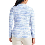 Nivo Women's Lolita UV Long Sleeve Mock Neck Golf Shirt - Gentle Blue