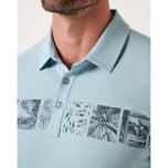 Travis Mathew Performance Jersey Cruise Golf Polo Shirt - Forget Me Not