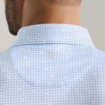 Peter Millar Ashgrove Performance Jersey Golf Polo Shirt - Stream Blue