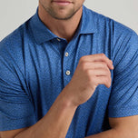 Peter Millar Pole Position Performance Jersey Golf Polo Shirt - Windsor Blue