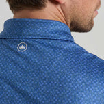 Peter Millar Pole Position Performance Jersey Golf Polo Shirt - Windsor Blue