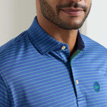 Peter Millar Winston 高性能网状高尔夫 Polo 衫 - 运动海军蓝