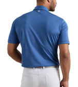 Peter Millar Winston 高性能网状高尔夫 Polo 衫 - 运动海军蓝