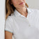 Peter Millar Women's Canterbury Tipped Sport Mesh Golf Polo Shirt - White/Willow