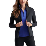 Peter Millar 女式 Katy 全拉链高尔夫中层 - 黑色