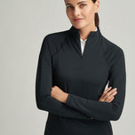 Peter Millar Women's Women's Raglan Sleeve Perth 1/4 Midlayer - Black