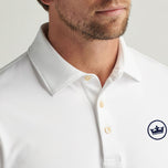 Peter Millar Performance Stretch Jersey Long Sleeve Golf Shirt - White