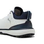 Puma Fusion Grip ST Spiked 高尔夫球鞋 - Puma 白色/Puma 银色/灰灰色