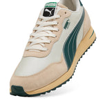 Puma Helsinki G Spikeless Golf Shoes - Frosted Ivory/Green Terrain/Light Straw