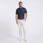 Puma Pure 2.0 Argyle Golf Shirt - Deep Navy/White Glow