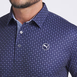 Puma Pure 2.0 Circle Cat Golf Shirt - Deep Navy/White Glow